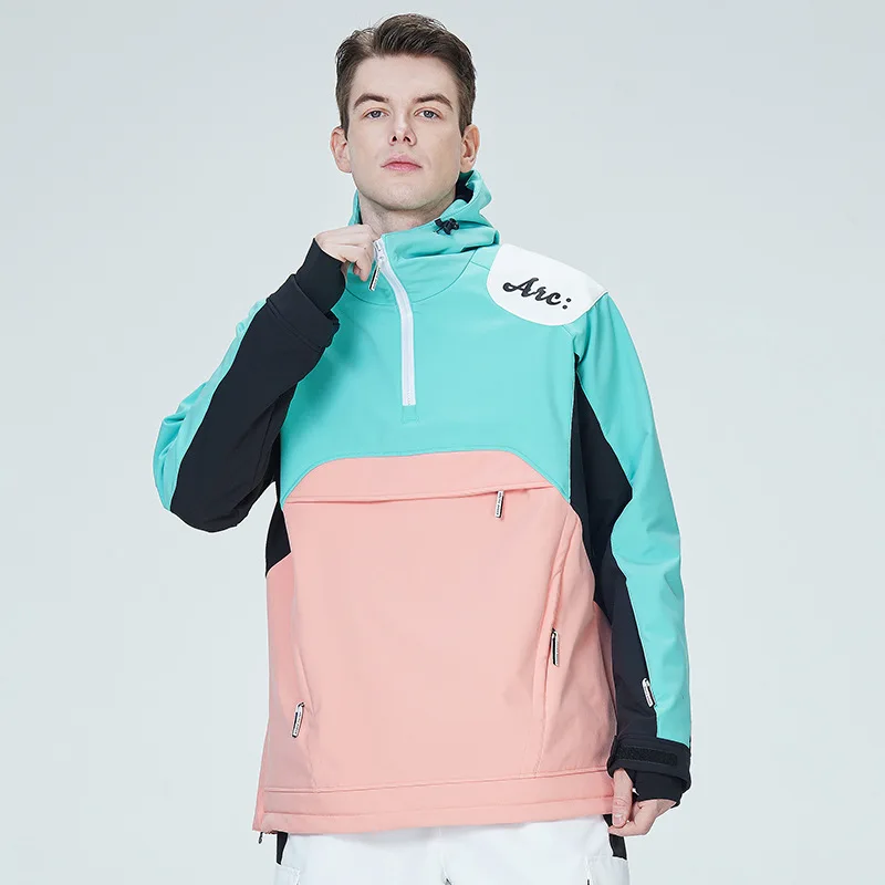 Topgear 2023 snowboard hoodie Snowboard for unisex lovers plus size Warm and thick thermal waterproof snowboard hoodie jacket