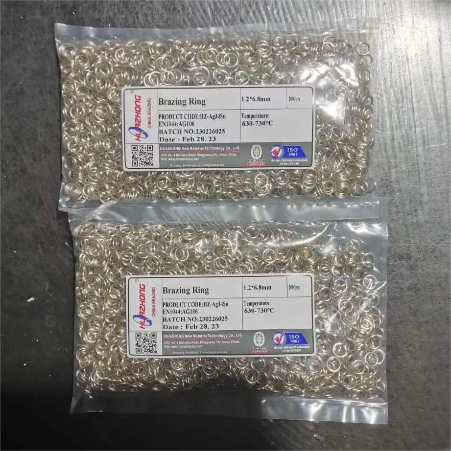 Environmentally Friendly CADMIUM FREE SILVER BRAZING ALLOYS AWS 5.8 BAg-7 DIN 8513 L-Ag56Sn rod 2.5*500mm OEM Available