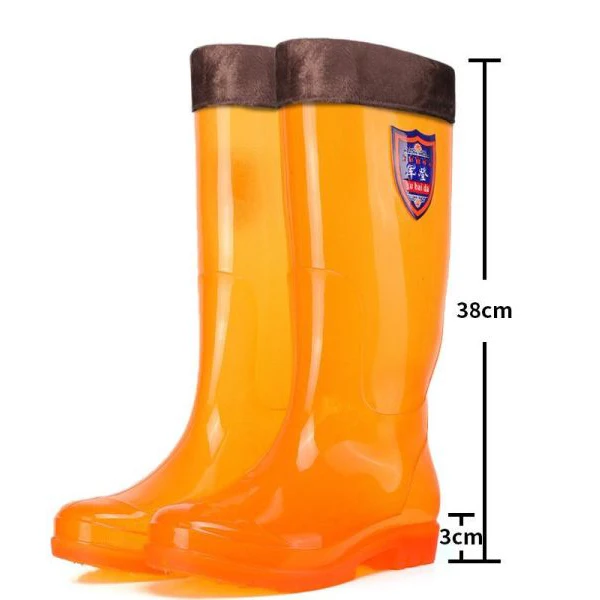 Factory Price Thickened Cotton-Lined Unisex Waterproof Rain Boots Safety Boots Winter