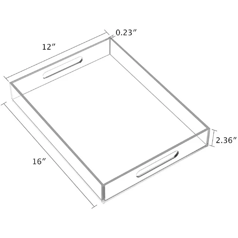 Acrylic Serving Tray Hotel service trayfor hotel bathroom service tray