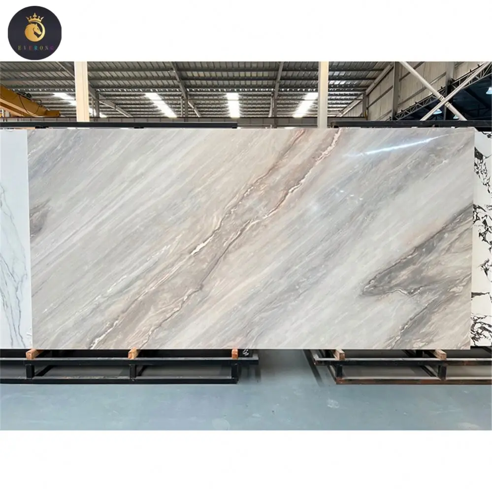 Premium smooth backsplash of luxury sintered porcelain panels for rock wall covering panels