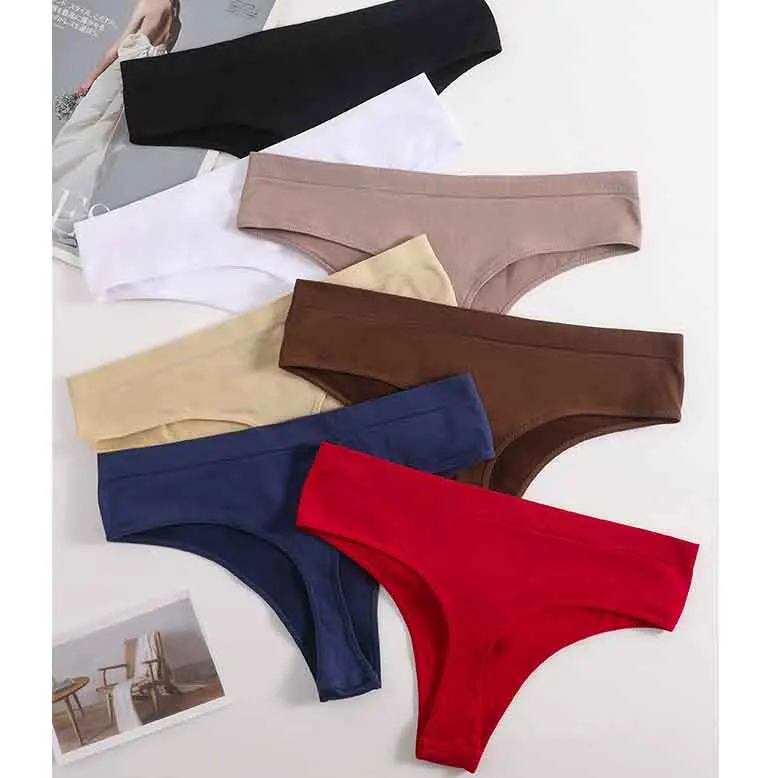 Custom Logo Seamless Underwear V Shaped Thong Panties Underwear Women Sexy G-string Seamless Ladies Thong For Allure  Woman