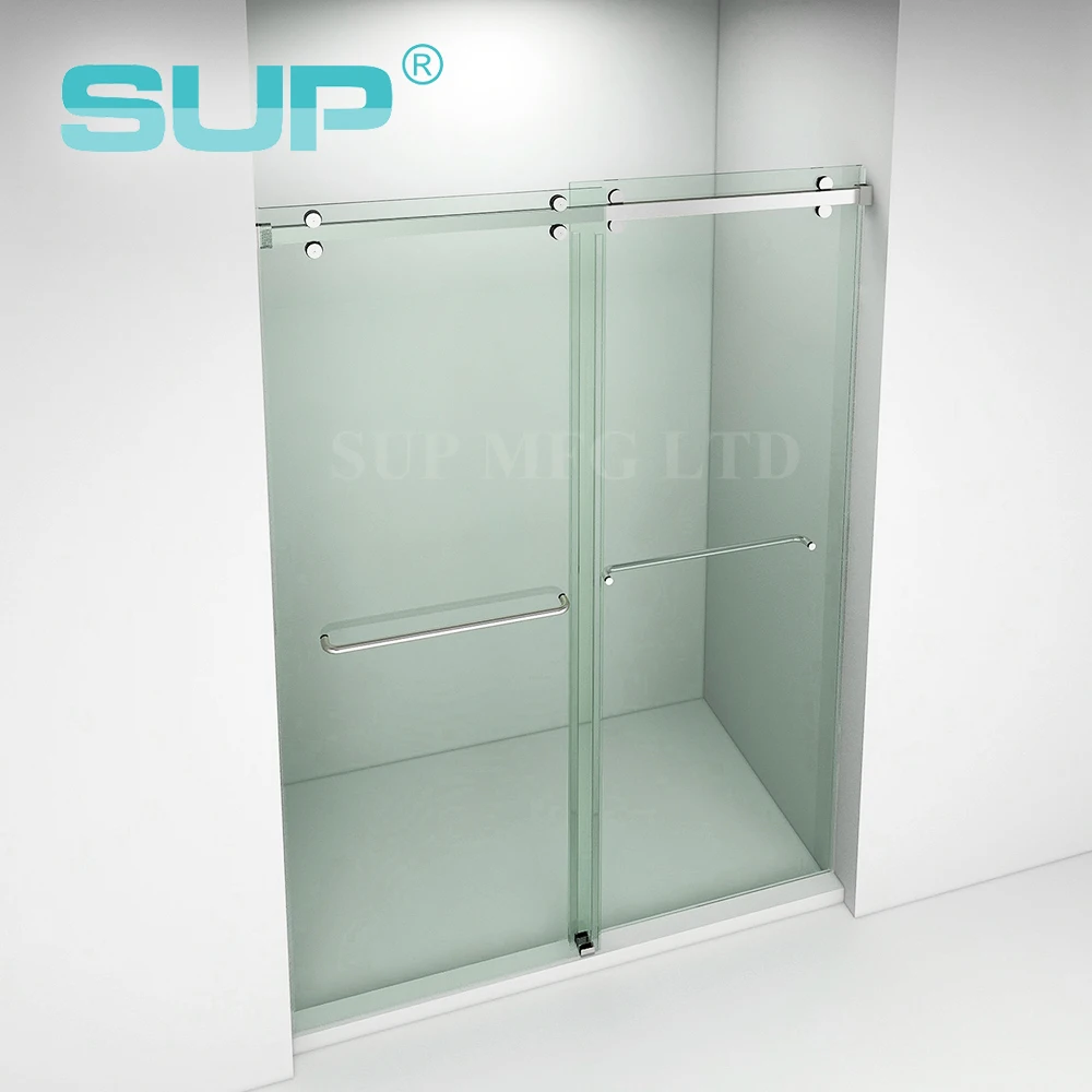 America style CRL design double sliding door frameless shower bathroom