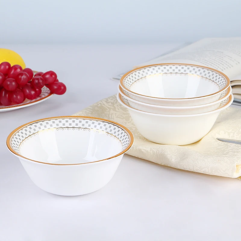 Nordic Tempered Glass Conjunto de Jantar Snacks Bowl Soup Bowl Opal Glassware Salad Bowl