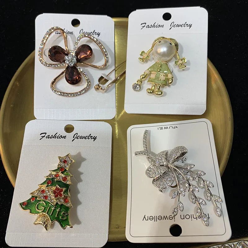 PUSHI new rhinestone brooch pins flower mixed korean brooch lady wholesale bulk brooches women