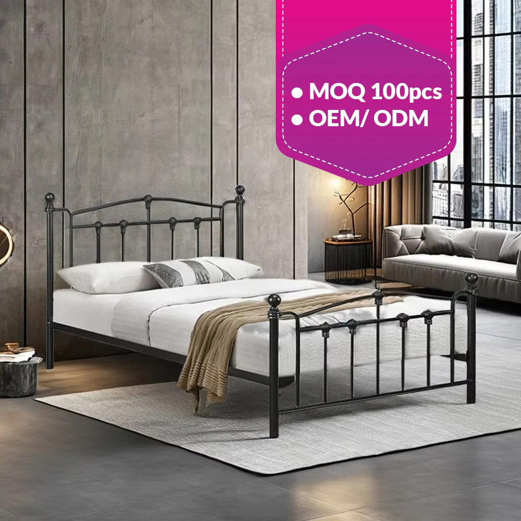 Современный металлический каркас кровати размера «Queen-Size»
