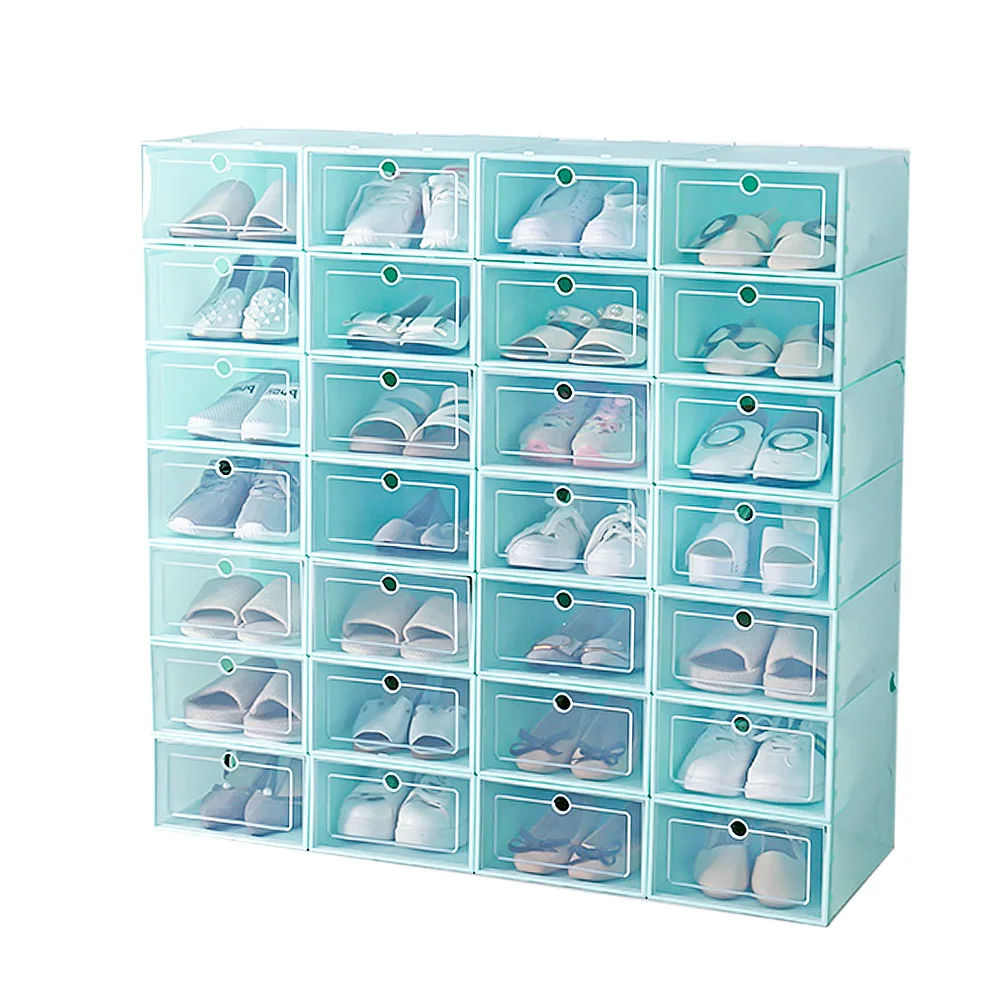 Eco-Friendly Storage Boxes Bins Shoe Box With Window, Multi-Function Plastic Basket Tray Wholesale Pp Shoe Packaging Box