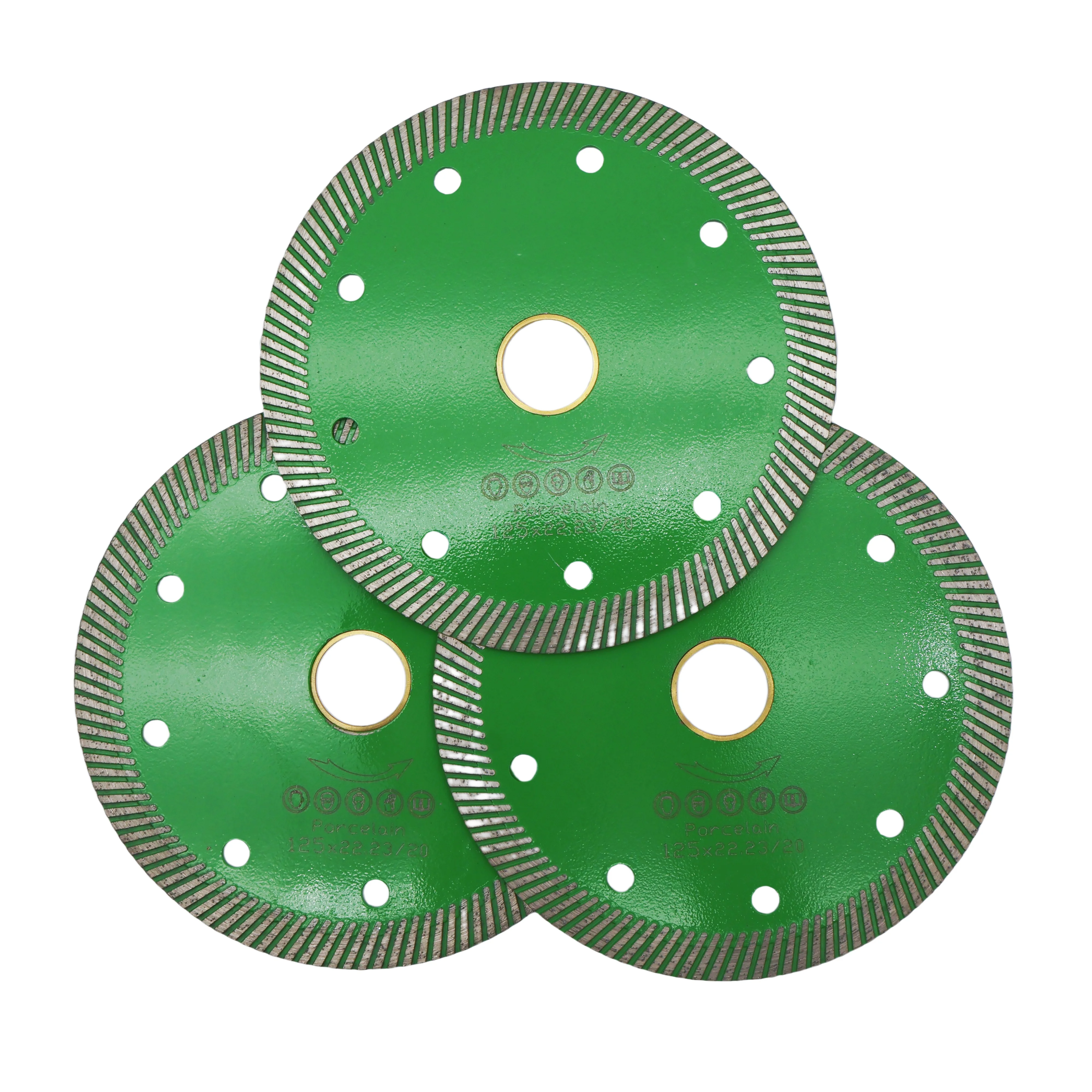 Professional ultra-thin turbo 5 inch 125mm granite diamond cutting disc hard stone sandstone brick block saw blade