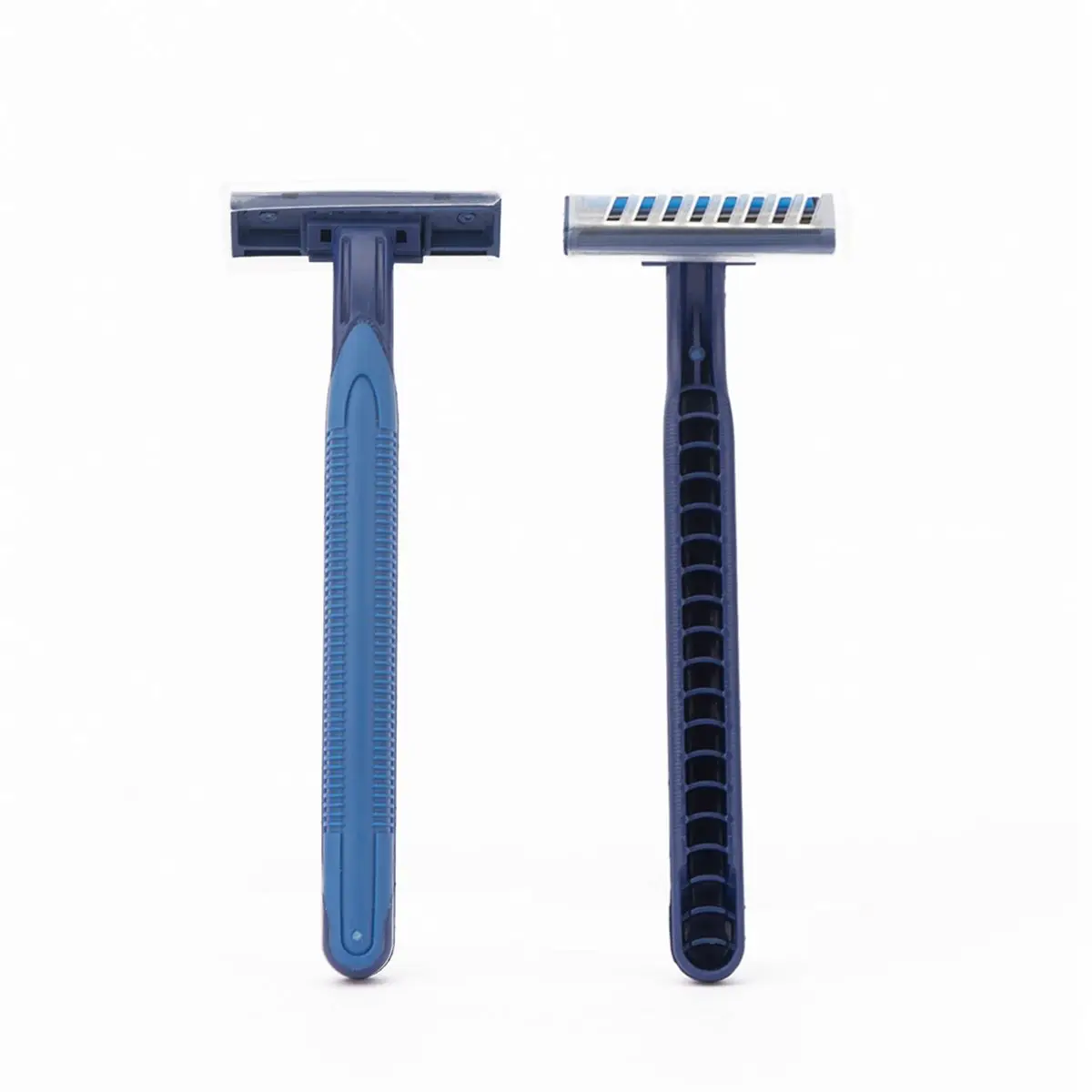 High Quality 2 Head Twin Stainless Blade Men Polybag Pack Production Professional Safe Plastic Handles And Stainless Steel Razor