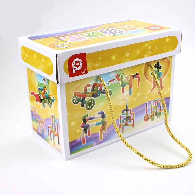 Custom Full Color Cute Corrugated Paper Shipping Box For Lego Toys