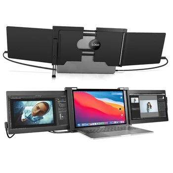 Multitasking portable monitor triple screen 10.1 inch FULL VIEW HDR10 IPS USB Type C FHD double gaming for