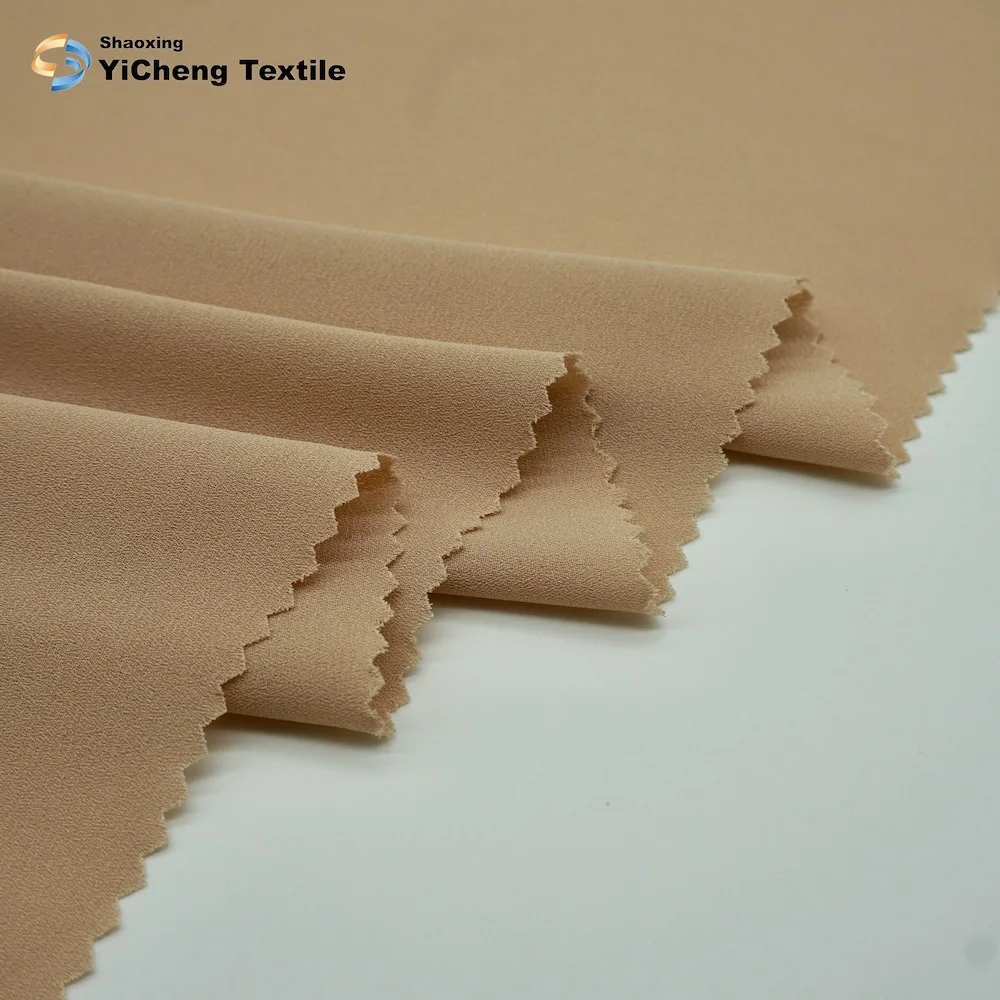 Factory Price 75d 100d Polyester Kain Moss Crepe Fabric Chiffon Textile in Stock