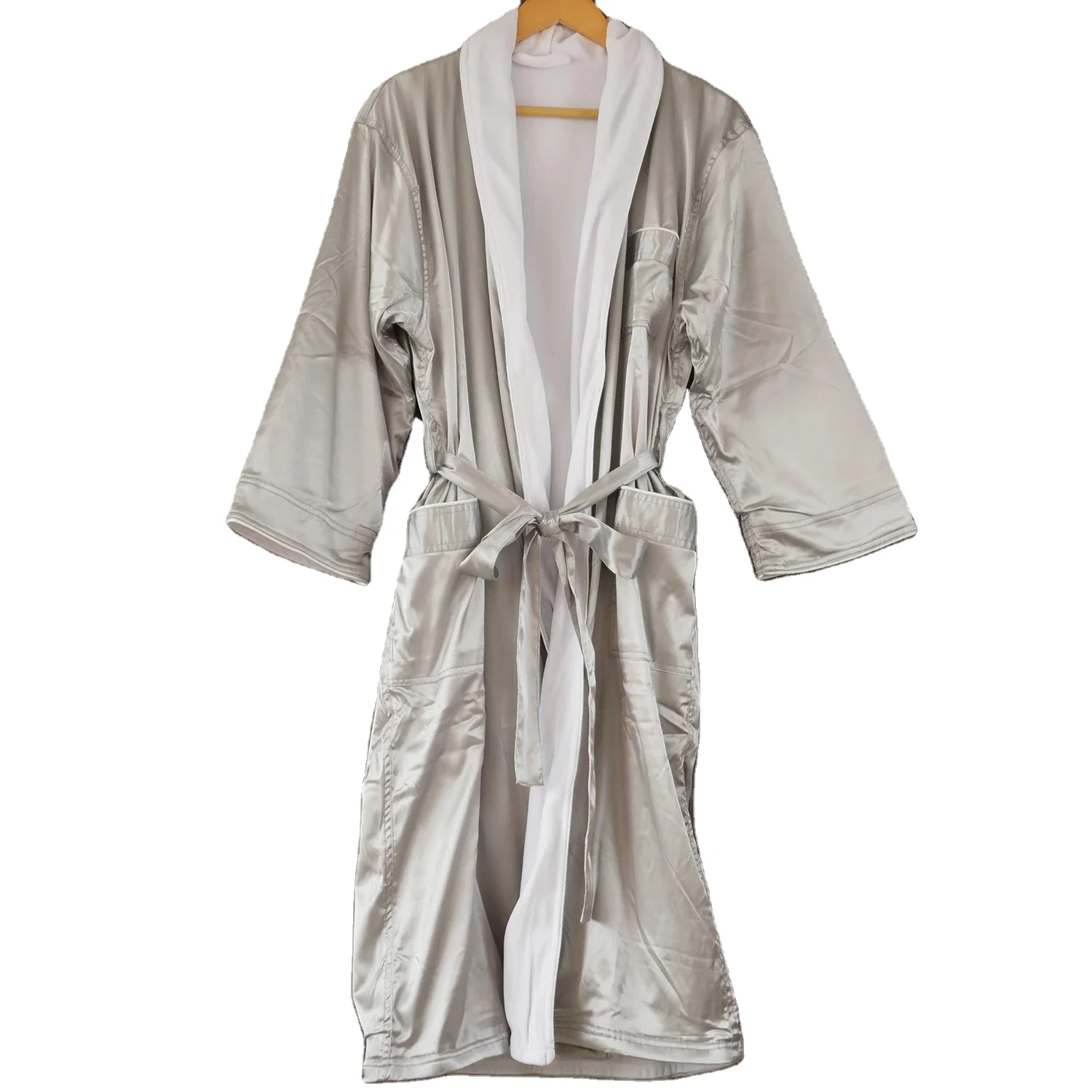 New design Cheap Women Silk Satin Long Robe Kimono Sexy Ladies Bathrobe