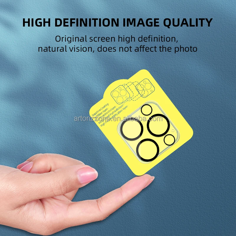 Mobile camera glass 3D full cover clear transparent camera lens for iphone 11 mini/12 pro /13 pro max