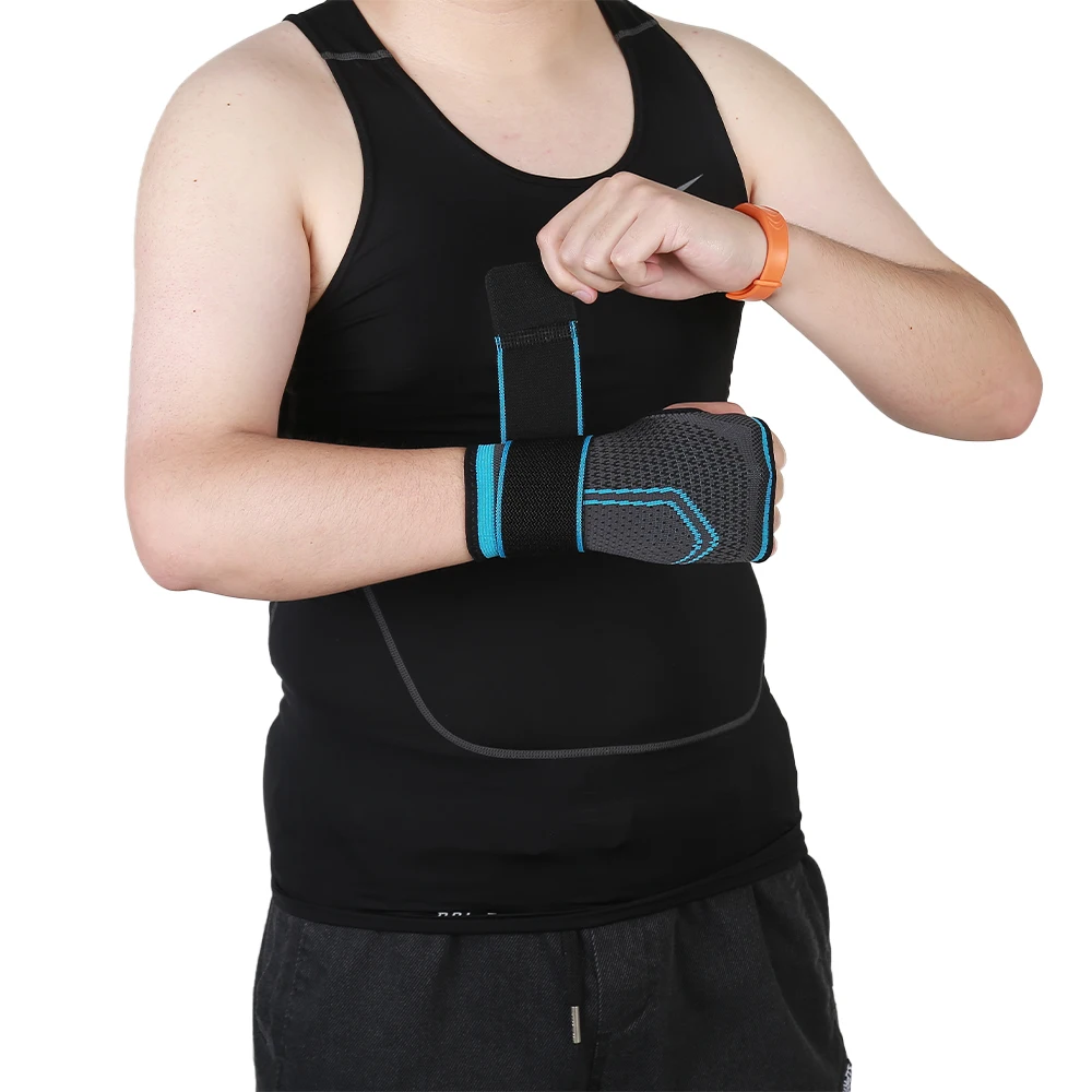 Wholesale palm protection compression pain relief wrist band wrist support palm brace for sport