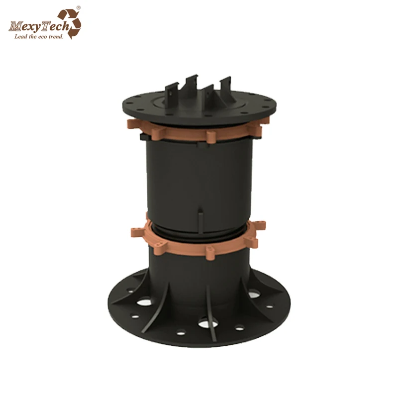 Adjustable pedestals paving support for wpc composite floor decking