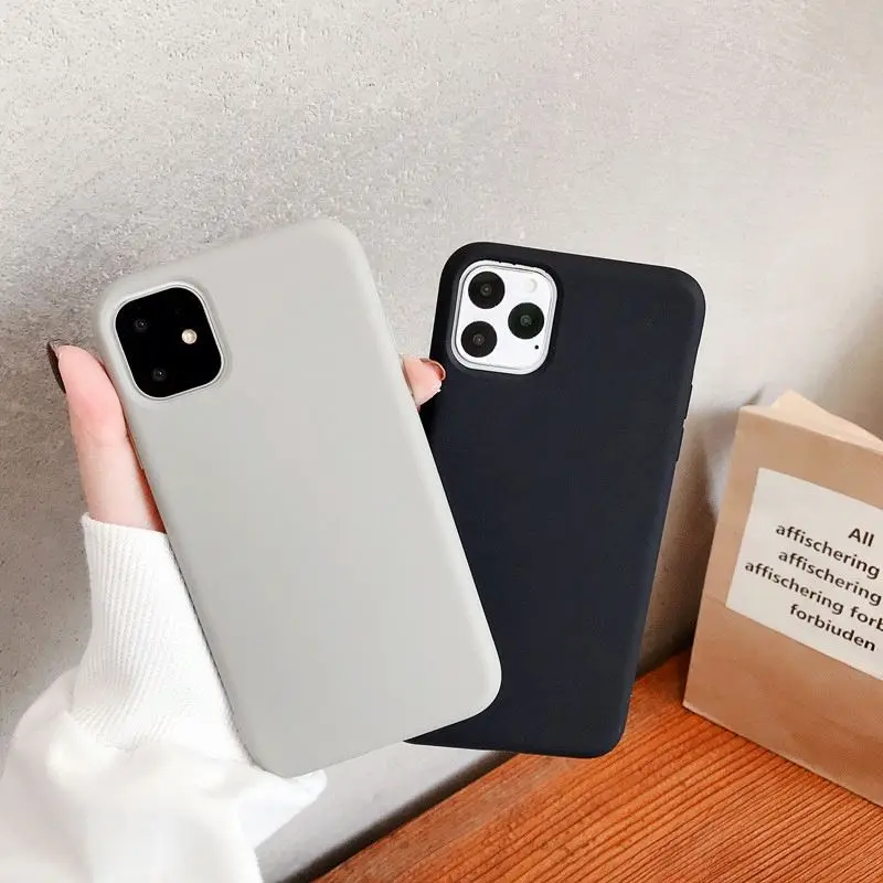  Китайский поставщик матовый мягкий резиновый чехол для iPhone 12 6/7/8 Plus тонкий телефона из ТПУ X/XS XR 11 Pro