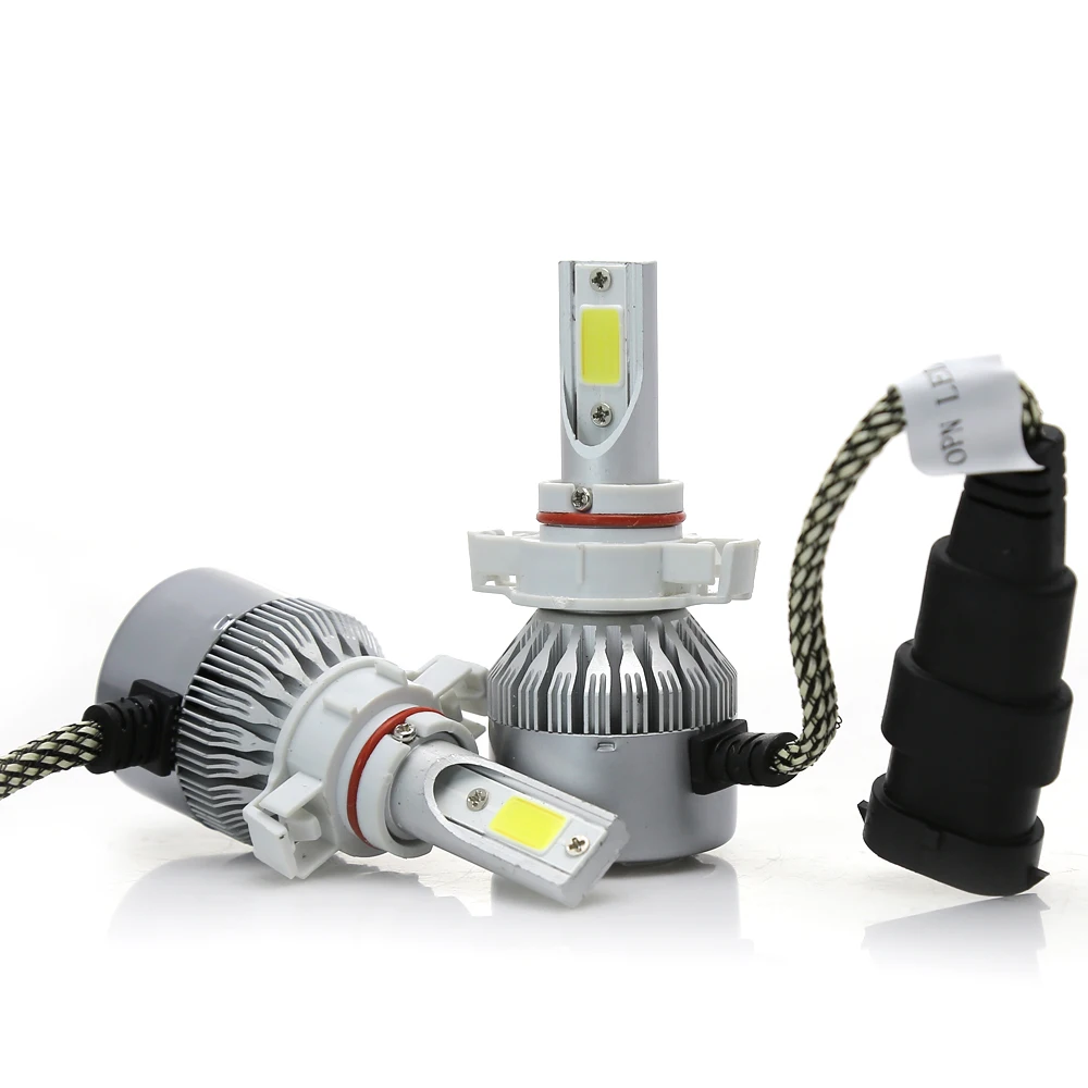 
C6 Автомобильные светодиодные лампы для передних фар H1 H3 H7 H8 H9 H10 H11 9005 9006 H13 H4 45W 6200lm COB Авто дневные ходовые огни, противотуманные фары, светодиодные фары для автомобиля 