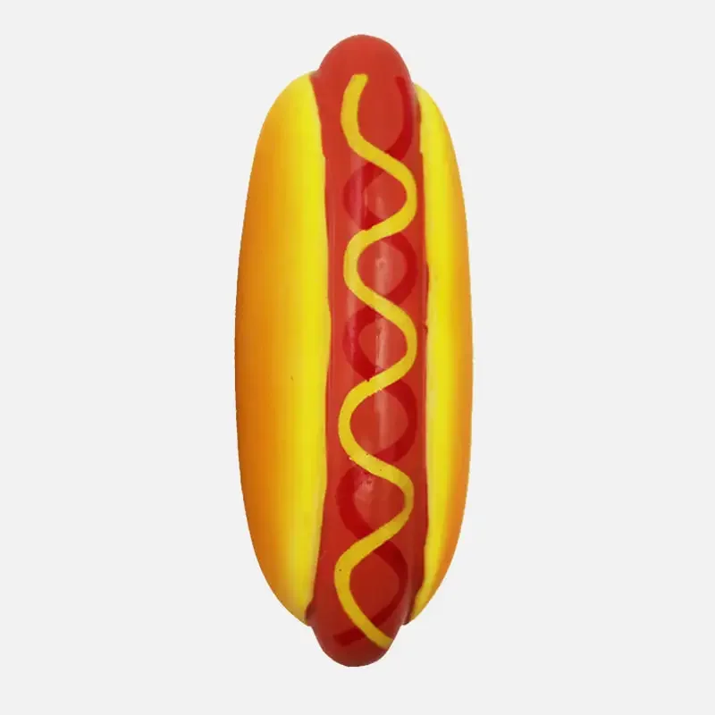 Wholesale Custom Fast Food Soft Stuffed  Dog Toys Squeaky Pet Toy Hamburger French Fries Dog Toy