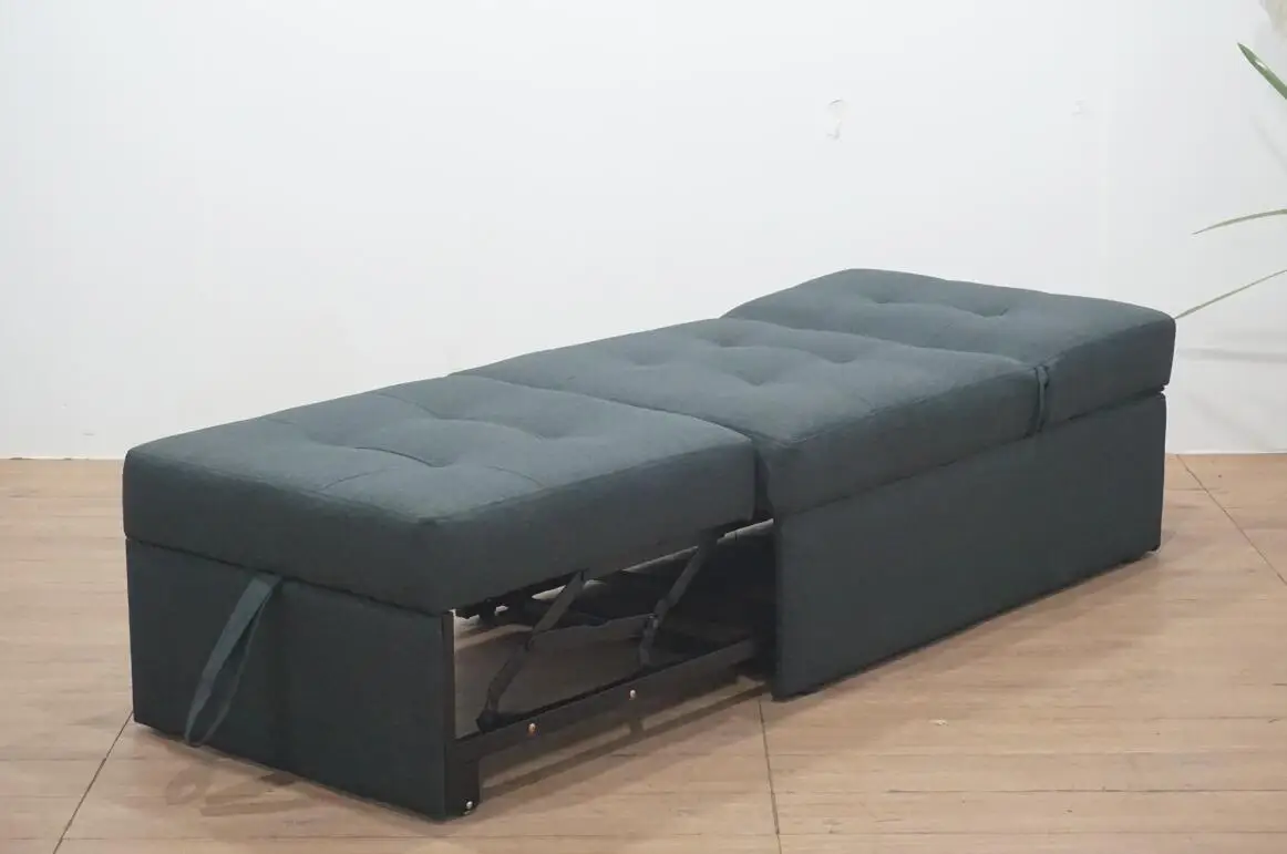 Folding Fabric Single Ottoman Chair Sofa Bed