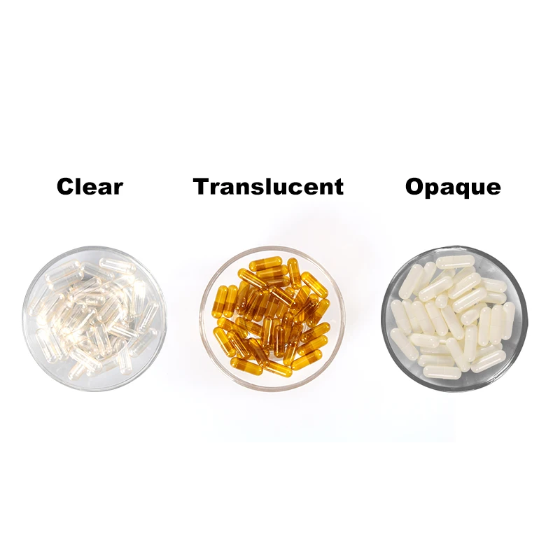 High-quality faster-dissolving hollow capsules fill capsule shells in various size colors