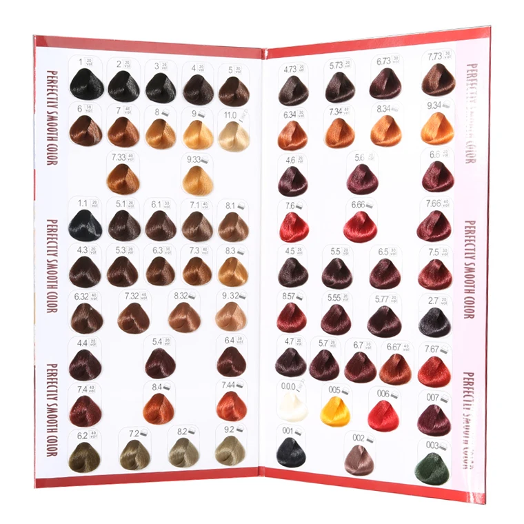 Превосходное качество и сохранение цвета 2-страница краска для волос образец цвета в таблице размеров Wella