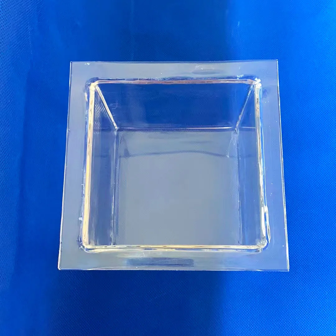 Изготовленный На Заказ лабораторный инструмент, кварцевый квадратный цилиндр, устойчивый к коррозии, кварцевый стеклянный квадратный