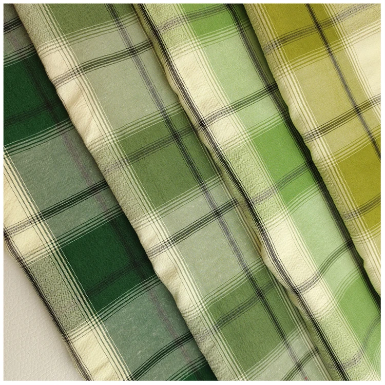 Wholesale Home Textile Plaid Woven Clothing Material Fashion Breathable Yarn Dyed Plaid Underwear Fabric For Clothing