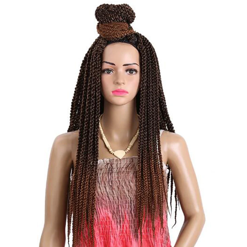 
Crochet Box Braids Hair 3Packs 22Inch Long Pre-Twists Style Ombre Jumpo 3D Medium Crochet Hair Synthetic Braiding Hair 