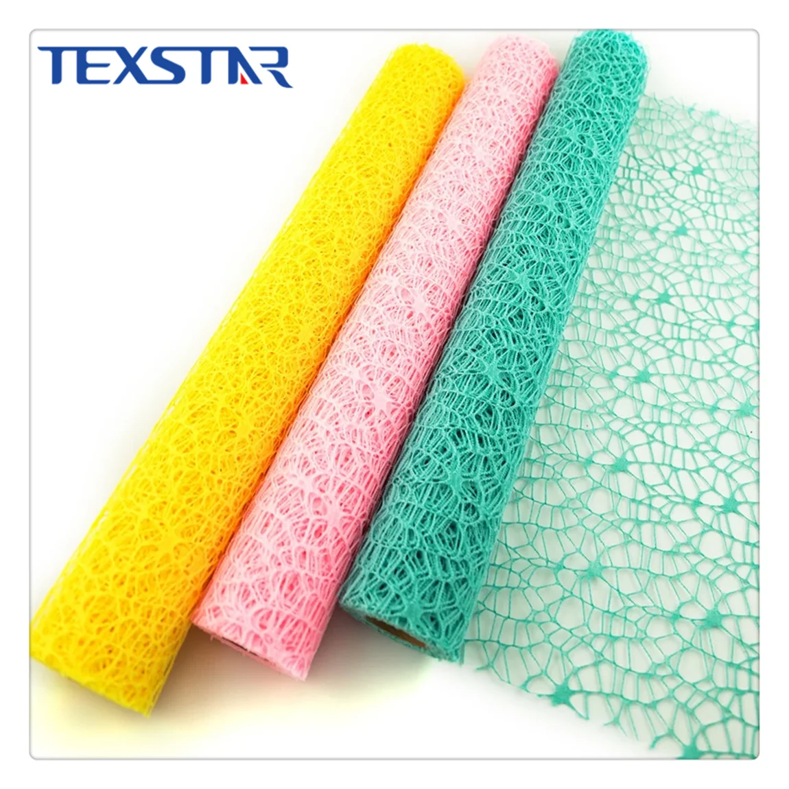 100% Polyester decoration net spider mesh roll for wrapping flowers