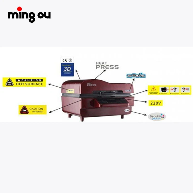 Hot sales 3D Vacuum T-shirt Mug phone case heat press sublimation Machine