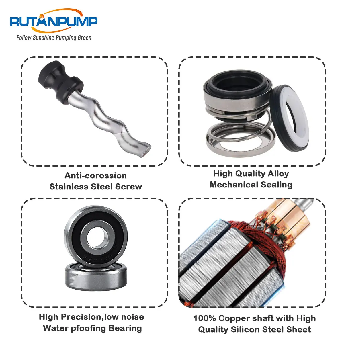 High Quality Solar Low Voltage DC Small Pool Pump Solar Downhole Submersible Pumping System