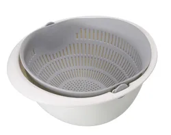 Двухслойная вращающаяся сливная раковина и корзина, чистка, стирка, смешивание фруктов, овощей Удобная сливная чаша