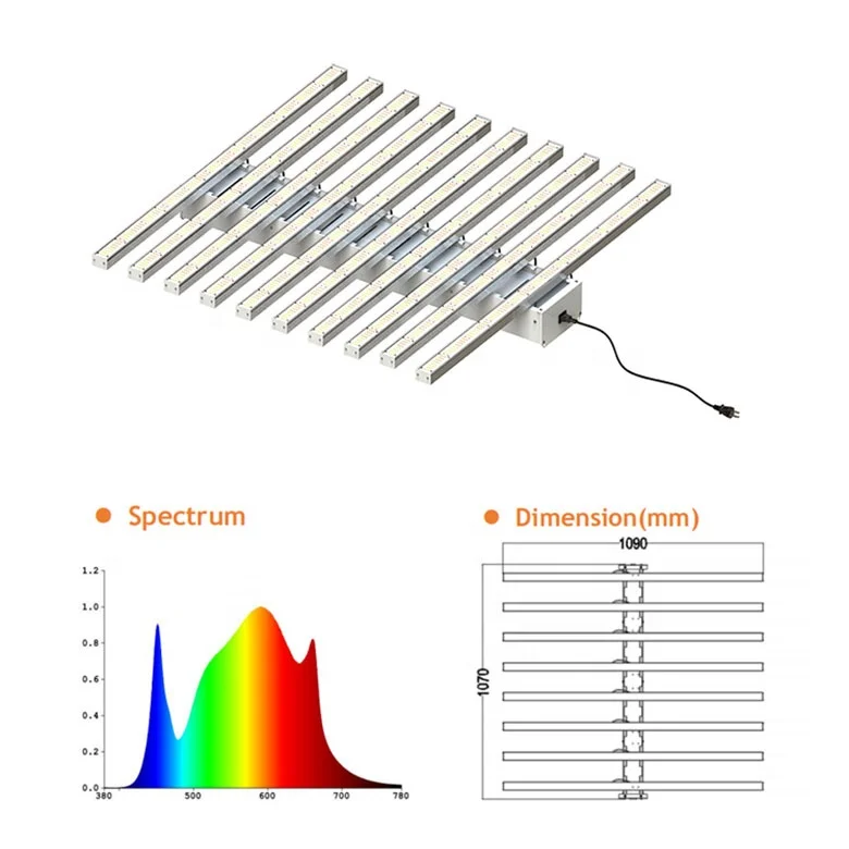 
1200W Commercial Board Hydroponic Indoor Plant Full Spectrum led grow light sulight 