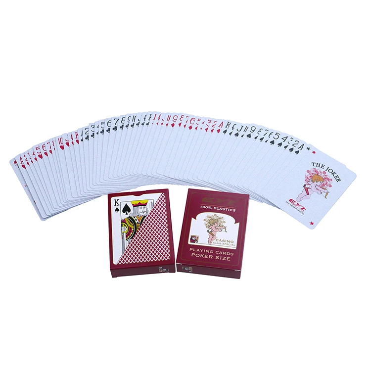 Custom Printing Logo Waterproof Plastic PVC / Paper 777 Poker Playing Cards