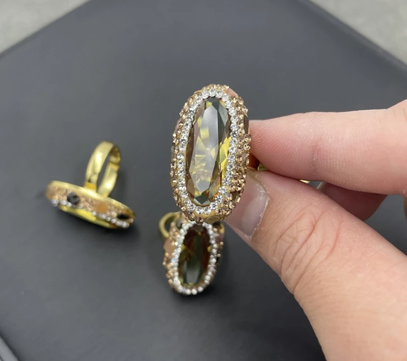 Turkey sudan stone  women adjustable ring wholesale  natural gemstone fine jewelry rings with natural stone