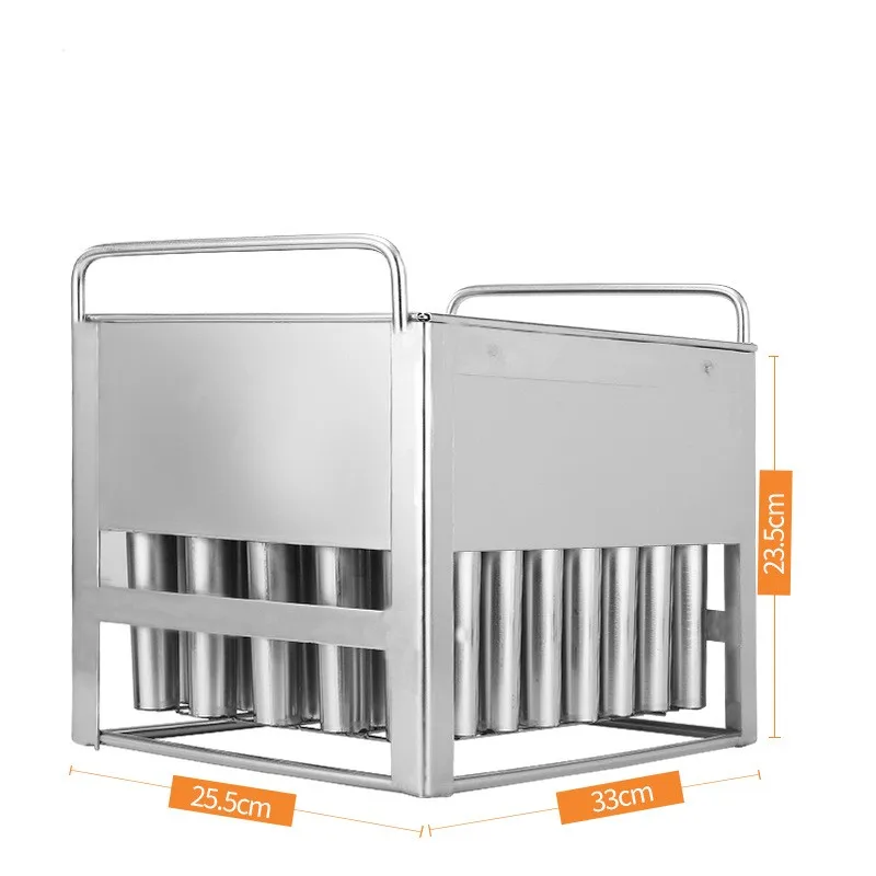 Stainless Steel Ice Lolly Mould Various Shape Square head Popsicle Mold Spiral Ice Cream Mold With Stick Holder