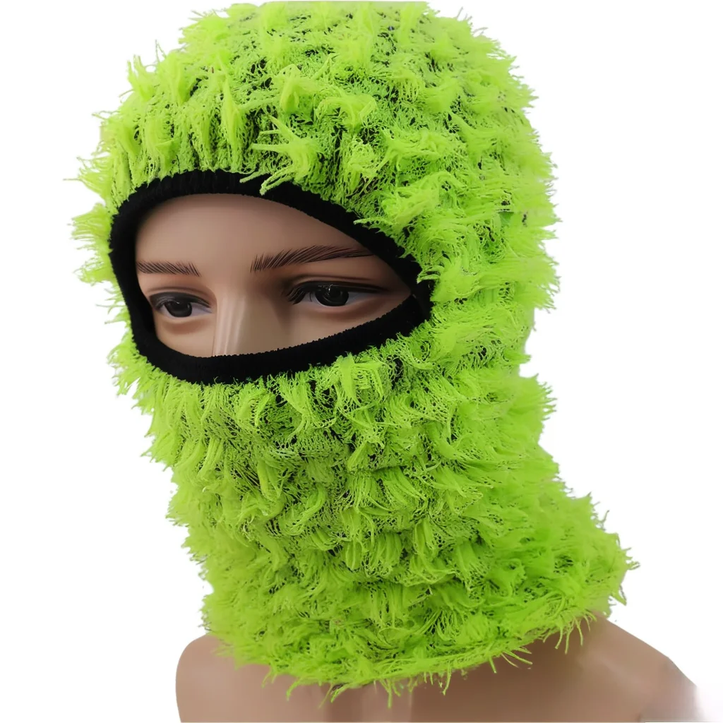 Wholesale Custom Long Fluffy Balaclava for Women and Man with Embroidery Logo Cheap Outdoor Sport Breathable Windproof Balaclava