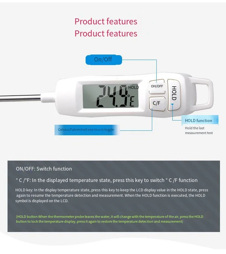 TP400 Quick Reading Kitchen Electronic  Household food Meat Thermometer TP400 food thermometer cooking thermometer