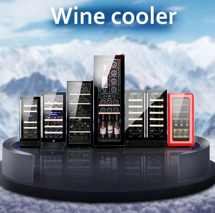 High Quality Floor Free Standing Wine Cellar 19Inch 100 Bottles Wine Cooler Steel Door Wine Fridge Cellular Compressor