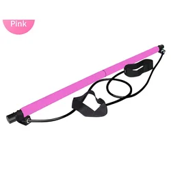 New product Portable Yoga exercise Pilates Stick with Resistance Band Pilates Bar