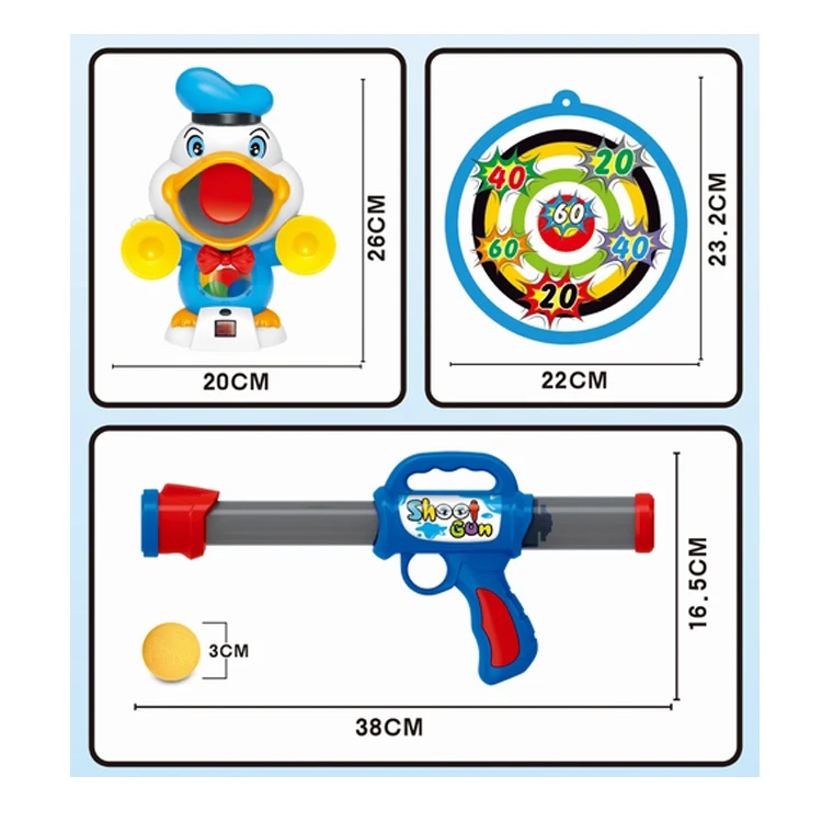 Shooting Toys for Kids, Target Shooter Battle Toy with LCD Score Record Soft Foam Ball Bullets for boys gift