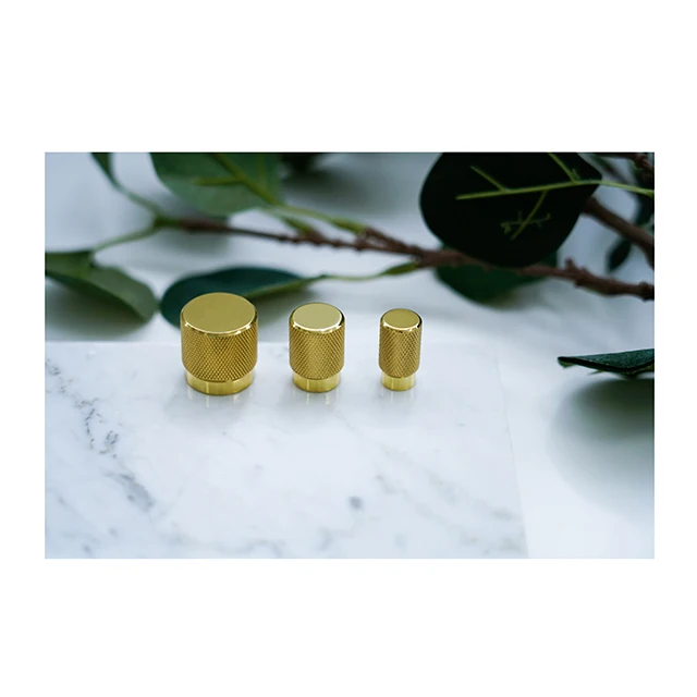 
Furniture hardware Japanese knurled solid brass bedroom door knob 