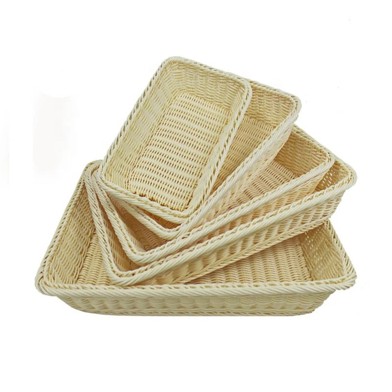 gift box antique rattan storage Bread baskets display for serving