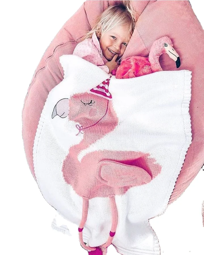 Wholesale Cartoon Luxury Cotton Knitted Weighted Baby Blanket