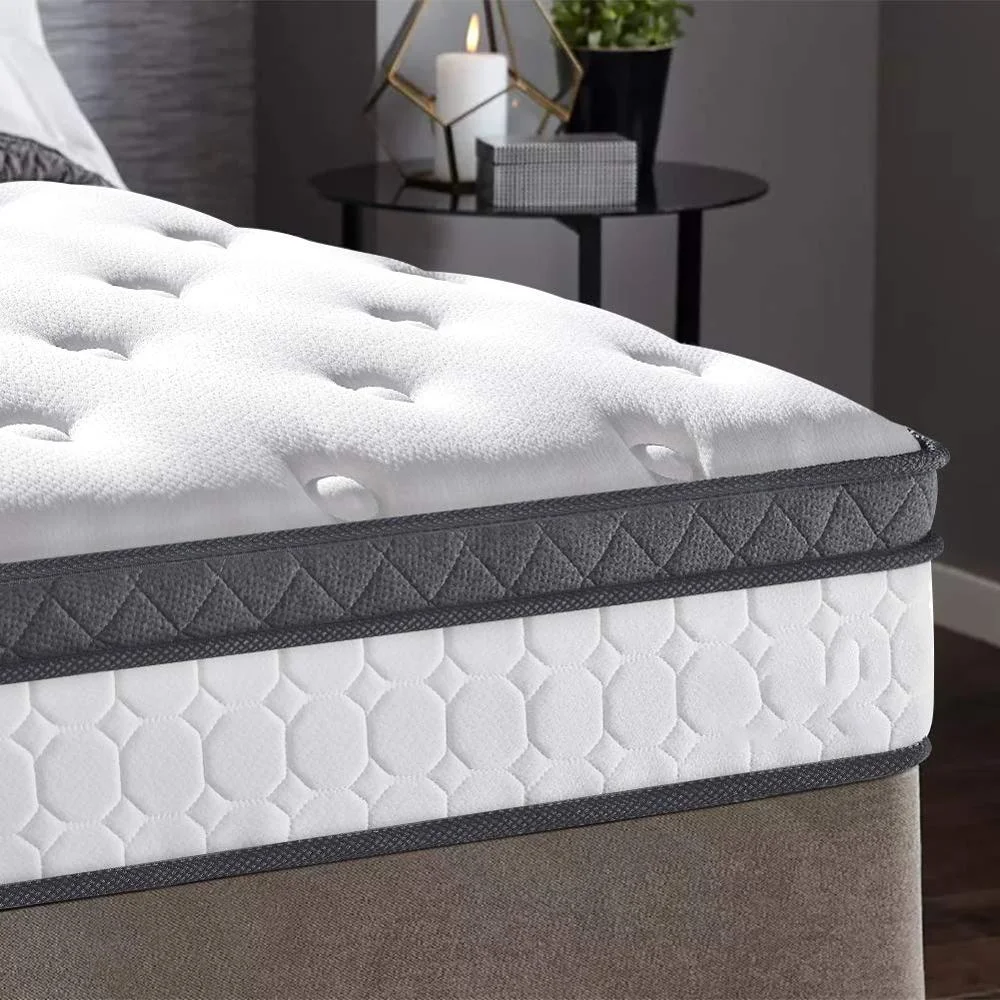 Hot sell in European Markets High End Pocket Spring Mattresses Euro Top Style Memory Foam with gel infused Bed Mattress