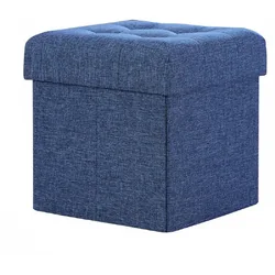 Reatai furniture manufacturer printed velvet Fabric Ottoman storage box