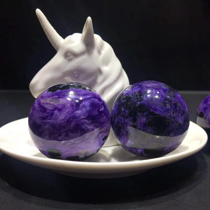 wholesale healing stone charoite sphere purple dragon crystal ball for gift