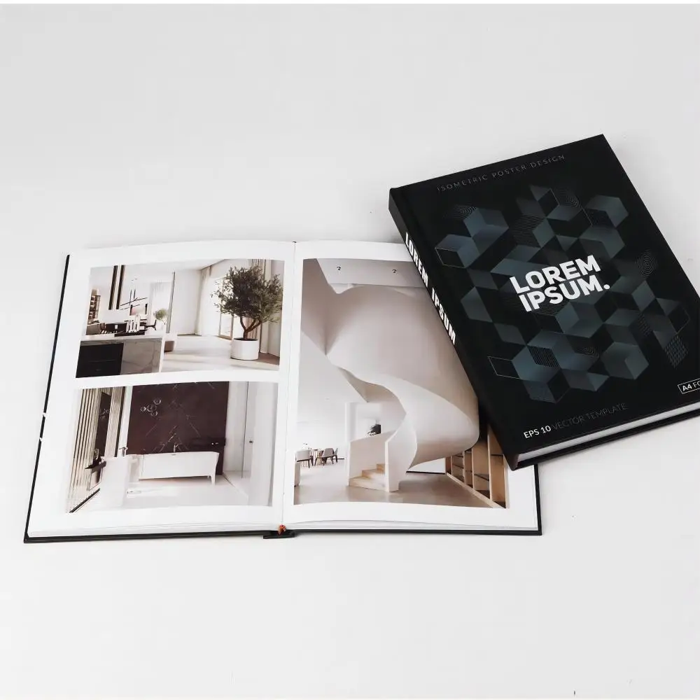 Hard shell foreign language simulation magazine books gray cover can be read model room display decoration books