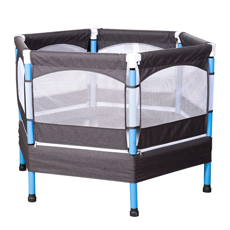 Батут для дома, Детская комнатная подпрыгивающая кровать для фитнеса ребенка с сетчатой защитой, маленькая подпрыгивающая кровать для семьи